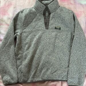 L.L. Bean Men's Heathered Gray Zip Up Sweater